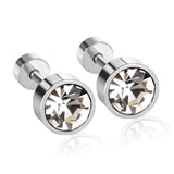 Pendientes redondos de circonia AAA para mujer, aretes de 6mm con forma de corazón y estrella, Piercing geométrico brillante, aretes coreanos de moda 