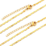 2mm/3.5mm 40+5cm Waterproof Chain Necklaces Stainless Steel Gold Plated Grunge Cross Pattern Goth Steel Man Choker