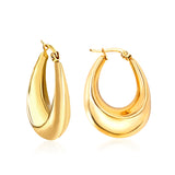 Boucles d'oreilles minimalistes en acier inoxydable pour femmes, couleur or, cercle en métal, Vintage, bijoux de fête pour filles, cadeaux 