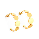 Half Hoop Mental Earrings Trendy Elegant Lady Jewelry On The Ear Geometric Aretes De Mujer 2022 18K Gold Earrings