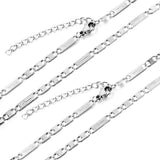 2mm/3.5mm 40+5cm Waterproof Chain Necklaces Stainless Steel Gold Plated Grunge Cross Pattern Goth Steel Man Choker