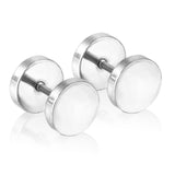 ASON Size 4/6/8mm Double Round Anti-allergy Piercing Screw Stud Earrings For Women Men Stainless Steel Gold Color Jewelry