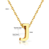 ASON – collier avec pendentif en forme de chaîne de l'alphabet, délicat, Style classique, initiales de 26 lettres, en acier inoxydable, couleur or, bijoux ras du cou 