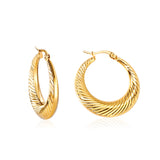 Minimalist Stainless Steel Hoop Earrrings for Women Gold Color Metal Circle Earrings Vintage Girls Party Jewelry Gifts