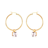 ASON – boucles d'oreilles rondes avec zircone cubique, Style classique, cercle en acier inoxydable 2022, bijoux de fête à la mode 