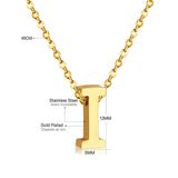 ASON Delicate Classic Style Initial 26 Letters Alphabet Chain Pendant Necklace Stainless Steel Gold Color Jewelry Chokers