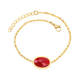 ASON Bracelets pour femme noir/rose/bleu/rouge Style bohème lien chaîne Bracelet femmes fille acier inoxydable réglable cadeau