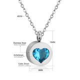 ASON Heart Cubic Zirconia Round Pendants Stainless Steel Chains Necklace Gold Color Accessories Wholesale Daily Wear Choker