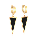 ASON – boucles d'oreilles en forme de Triangle pour femmes, Style tendance, en acier inoxydable, couleur or, bijoux de fête, usage quotidien, Piercing 