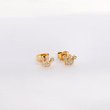 Women Earring New Trendy Stainless Steel Gold Color Flower Star butterfly Heart Monn Stud Earring Fashion Jewelry