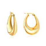 Minimalist Stainless Steel Hoop Earrrings for Women Gold Color Metal Circle Earrings Vintage Girls Party Jewelry Gifts