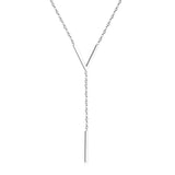 ASON – collier ras du cou en acier inoxydable pour femmes, couleur or, chaîne à maillons en V, pendentif cuboïde, bijoux à la mode, vente en gros 