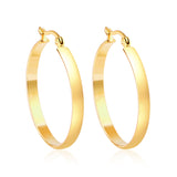 ASON-pendientes de aro con forma de círculo grande para mujer, aretes redondos, tamaño 10mm-40mm, Color dorado, accesorios Brincon para estudiantes 