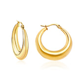 Minimalist Stainless Steel Hoop Earrrings for Women Gold Color Metal Circle Earrings Vintage Girls Party Jewelry Gifts