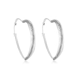 ASON Gold Color Unique Stainless Steel Hoop Earring Stylish Heart Earrings for Girl Women Daily Wear Accessories Jewelry