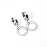 ASON Fashion Statement Piercing Drop Dangle Circle Earrings for Women Stainless Steel Jewelry