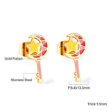 Candy Color Lollipop Stud Earrings For Kids Girl Cute Sweet Stainless Steel Anti Allergy Ear Jewelry Birthday Gifts