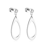 ASON – boucles d'oreilles ovales creuses en acier inoxydable, élégantes, couleur or, Piercing, goutte d'eau, accessoires bijoux pour femmes 