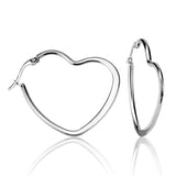 ASON – boucles d'oreilles créoles en forme de cœur, couleur or, taille 25mm/35mm/45mm, en acier inoxydable, grand pendentif, accessoires féminins, Piercing 