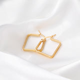 Minimalist Stainless Steel Hoop Earrrings for Women Gold Color Metal Circle Earrings Vintage Girls Party Jewelry Gifts