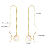 Simple Tassel Linear Chain Long Drop Earrings For Women Girl Geometric Star Hanging Ear Line Japan Korean Jewelry 2022