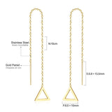 Simple Tassel Linear Chain Long Drop Earrings For Women Girl Geometric Star Hanging Ear Line Japan Korean Jewelry 2022