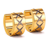 ASON Corea estilo Simple declaración Piercing aro pendientes joyería para Mujeres Hombres Color oro joyería de moda de acero inoxidable 