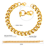 Fashion 10mm Stainless Steel Chain Bracelet For Women