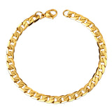 6mm Inner Horizontal Grain Stainless Steel Chain Bracelet For Women