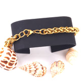 7mm Chain Bracelets Stainless Steel Gold Color for Men Women Party Gift Fashion Bangle Jewelry