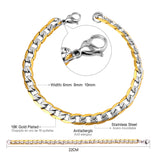 6/8/10mm Inner Star Pattern  Stainless Steel Chain Bracelet For Women