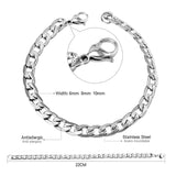 6/8/10mm Inner Star Pattern  Stainless Steel Chain Bracelet For Women