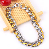 Fashion 10mm Stainless Steel Chain Bracelet For Women