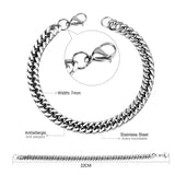 ASON – Bracelet en acier inoxydable pour hommes et femmes, 7mm, cadeau de fête, vente en gros, bijoux à la mode