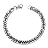 ASON – Bracelet en acier inoxydable pour hommes et femmes, 7mm, cadeau de fête, vente en gros, bijoux à la mode