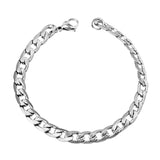 Bracelet à chaîne en acier inoxydable à motif d'étoile intérieure de 6/8/10 mm pour femmes 