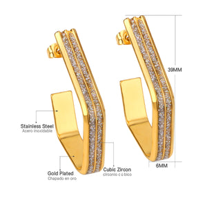 The latest models of gold Earrings fall sense Earrings