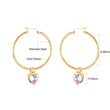 Boucles d'oreilles en acier inoxydable et Zircon pour femmes, ensemble de boucles d'oreilles circulaires coréennes, bijoux à la mode, 2020 