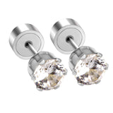 ASON petit rond zircon cubique taille 3mm à 5mm couleur or Piercing boucle d'oreille en acier inoxydable Anti-allergie bijoux femmes