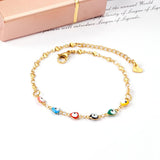 ASON-tobillera con dije de ojos malvados para mujer, cadena de pie de acero inoxidable 316L de Color dorado, joyería de playa, regalo de joyería