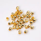 ASON 100 unids/lote cuentas espaciadoras bola suelta ovalada 316L Acero inoxidable Color dorado plata para DIY pulsera collar fabricación de joyas