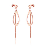 ASON Korean Style Dangle Earrings Anti-allergy Stainless Steel for Women Tassel Water Drop Earring Lovely Jewelry Gift