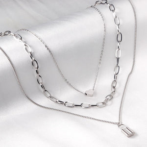 Thick Chain Necklace For Girls Cool Trendy Decor Steel Necklace For Women Cute Heart Lock Pendant Collier Aesthetic