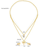 ASON Top 316L en acier inoxydable libellule collier pendentif mariée mariage ensemble de bijoux pour les femmes 2019 petits ensembles de boucles d'oreilles 