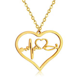 Newest Shape Stainless Steel Heart Pendant Necklace For Men/Women Choker Link Chain Necklace Naszyjnik Jewelry Gift