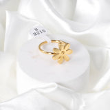 New Gold Rings For Women Bohemian Flower Rings Elegant Ladies Trendy Jewelry Cute Romantic Vacation Accessory