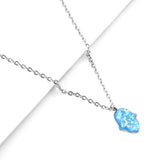 ASON – Collier pour enfants en acier inoxydable, pendentif main bleue mignonne, chaînes de couleur or, Collier cadeau de fête, bijoux 