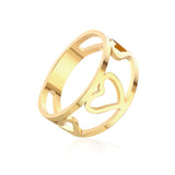 Anillos de oro elegantes para mujeres y hombres, joyería de boda de compromiso de acero inoxidable para mujeres y niñas, anillo de pareja, regalo 