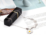 ASON Cute Flower Round Pendant Necklace Gold Color Stainless Steel Charm Choker Necklaces for Women Jewelry Accessories