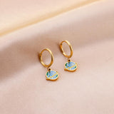 2022 Saturn Earrings Brinco Stainless Steel Gold Color Round Earth Star Hoop Earring Fashion Jewelry Bijoux Party